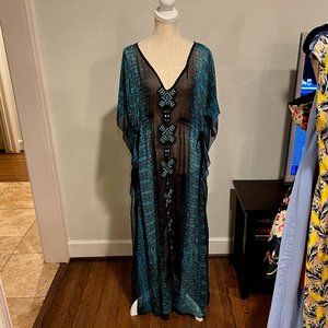 Never Worn! Urban Outfitters Staring at Stars Blue & Black Boho Maxi Dress